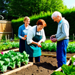 Home 6 Shared Garden**
"A group of families working together in a shared garden, children planting vegetables, parents tending to flowers, fully clothed, appropriate attire, safe for work, natural lighting, daytime, cheerful atmosphere, community focused, perfect anatomy, natural proportions, well-formed hands, modest clothing, family-friendly."
**